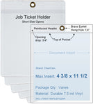 ChanCam vinyl sleeve, open short side, hanging document holder with brass eyelet, insert size: 4 3/8 x 11 1/2, product size: 4 5/8 x 12 1/4, package quantity 100, 7.5 mil clear vinyl