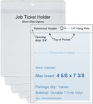 ChanCam vinyl sleeve, open short side, hanging document holder, insert size: 4 5/8 x 7 3/8, product size: 4 7/8 x 8 1/8, package quantity 100, 7.5 mil clear vinyl