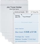 ChanCam vinyl sleeve, open short side, hanging document holder, insert size: 5 5/8 x 8 1/4, product size: 5 7/8 x 9, package quantity 100, 7.5 mil clear vinyl