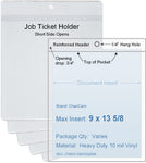 ChanCam vinyl sleeve, open short side, hanging document holder, insert size: 9 x 13 5/8, product size: 9 1/4 x 14 3/8, package quantity 100, heavy duty 10 mil clear vinyl