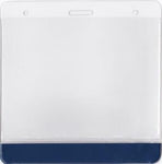MCC109 - Badge holder paper size 4 x 3 w/top hole for clip, Short Side Opens, 7.5 mil Clear Vinyl Sleeve
