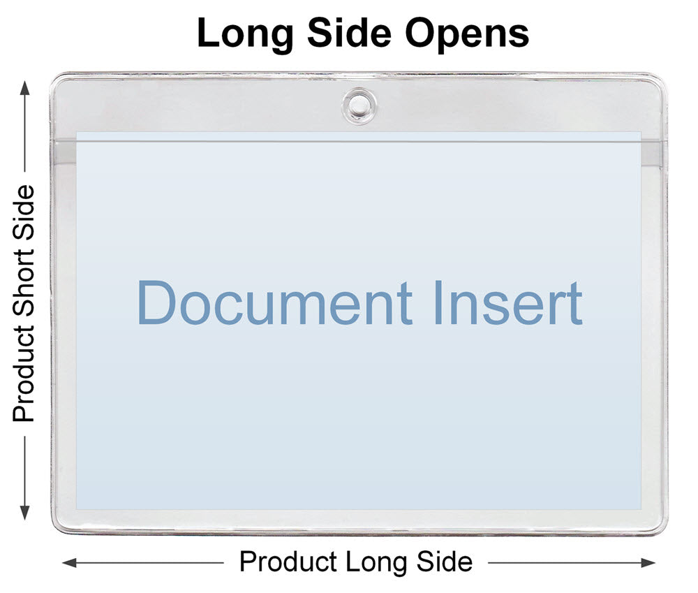ChanCam vinyl sleeve, open long side, hanging document holder, insert size: 12 3/8 x 12 3/4, product size: 13 1/8 x 13, package quantity 250, 7.5 mil clear vinyl