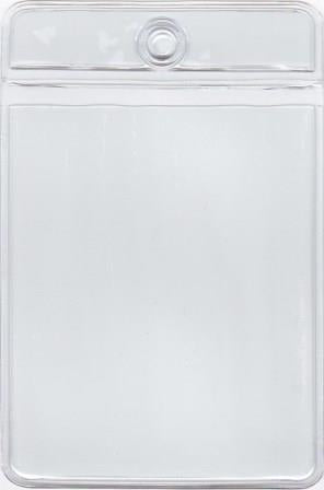 MCC103 - Retail Tag Holder paper size 2 x 2 5/8 with top hole, Short Side Opens, 7.5 mil Clear Vinyl