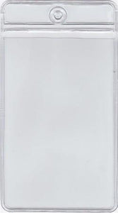 MCC105 - Retail Tag Holder paper size 2 1/4 x 3 1/2 with top hole, Short Side Opens, 7.5 mil Clear Vinyl