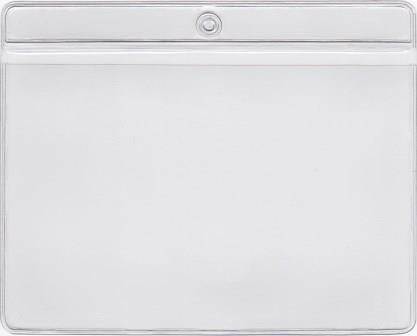 MCC115H - Retail Tag Holder paper size 5 1/2 x 3 3/4 with top hole, Long Side Opens, 7.5 mil Clear Vinyl