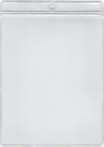 MCC125 - Retail Tag Holder paper size 4 5/8 x 6 with top hole, Short Side Opens, 7.5 mil Clear Vinyl
